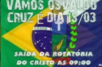 Osvaldo Cruz ter manifestao Pr Bolsonaro neste domingo