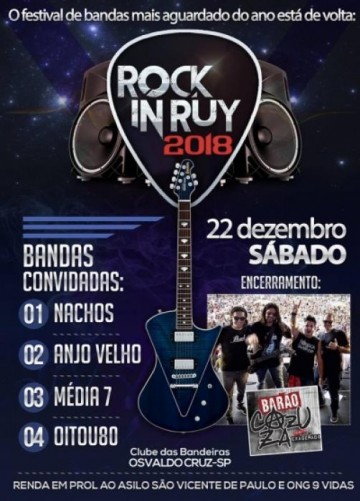 Rock In Ruy tem atraes definidas para 2018