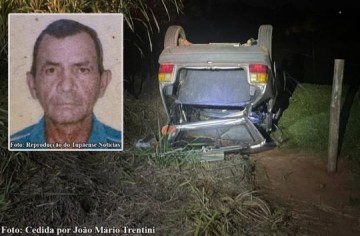 Motorista de 53 anos morre em acidente em Vicinal de Tup