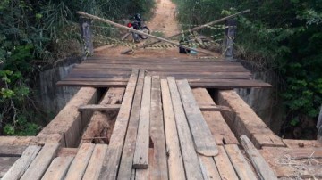Proprietrios pedem reparos em ponte na estrada do Negrinha