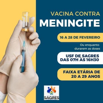 Sagres d incio a vacinao contra a meningite